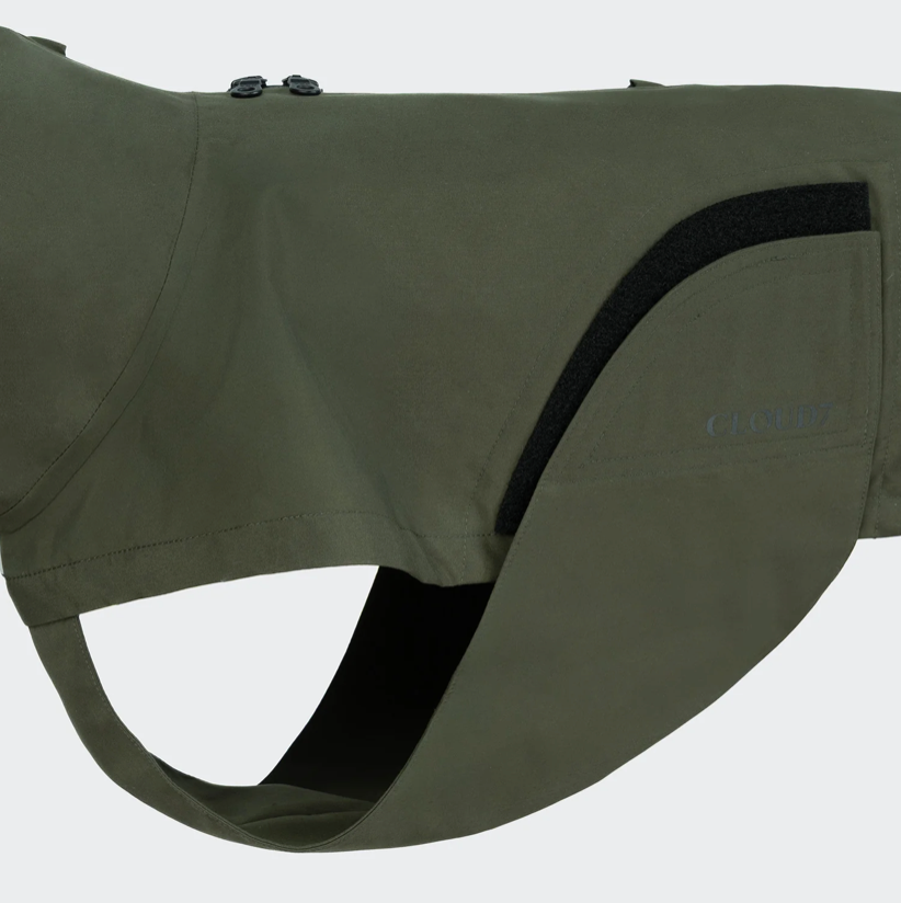 Kurtka przeciwdeszczowa dla psa Dublin 2.0 Dark Olive